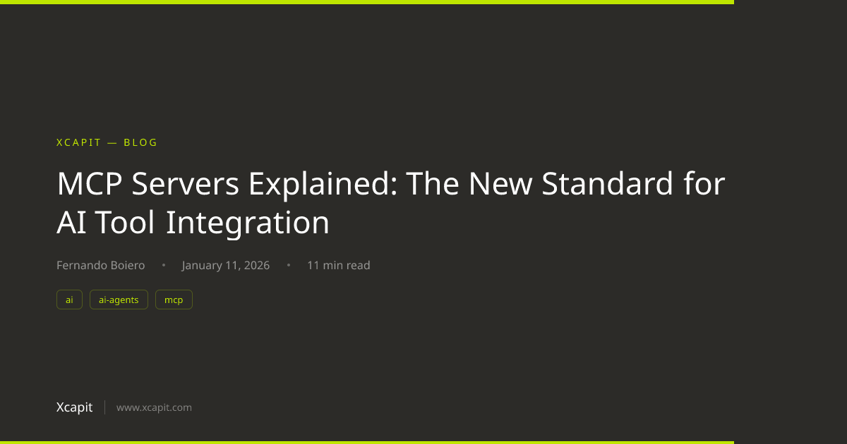 MCP Servers Explained: The New Standard for AI Tool Integration | Xcapit