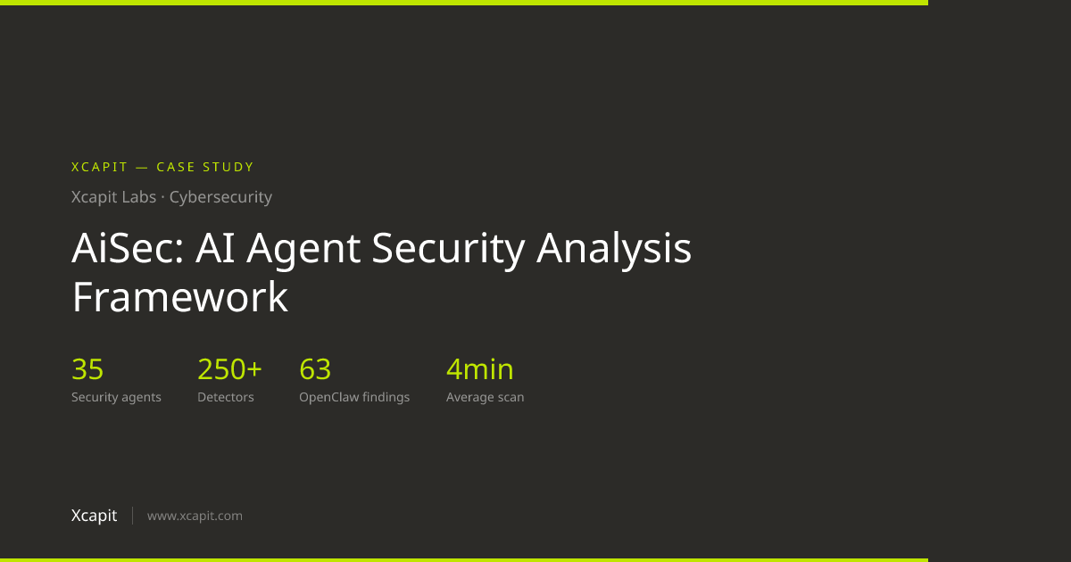 AiSec: AI Agent Security Analysis Framework | Xcapit