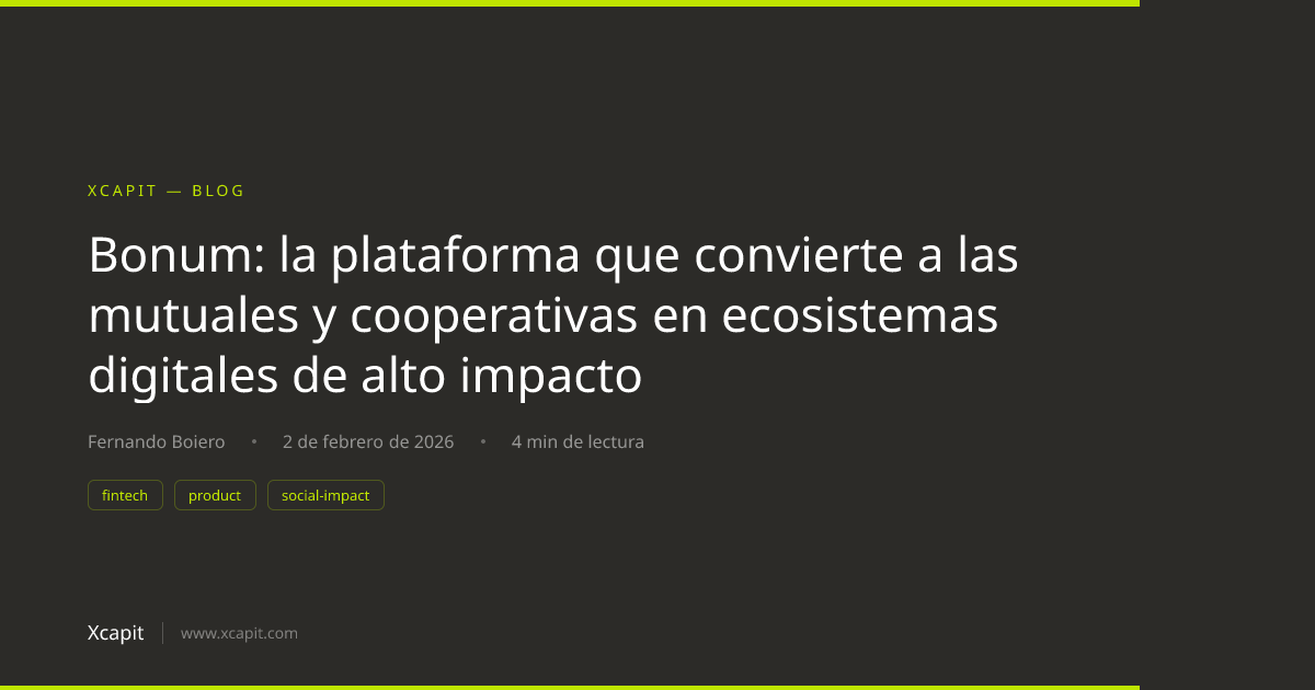 Bonum: la plataforma que convierte a las mutuales y cooperativas en ...