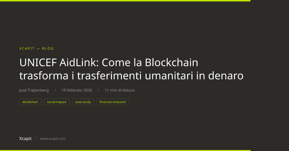 UNICEF AidLink: Come la Blockchain trasforma i trasferimenti umanitari ...