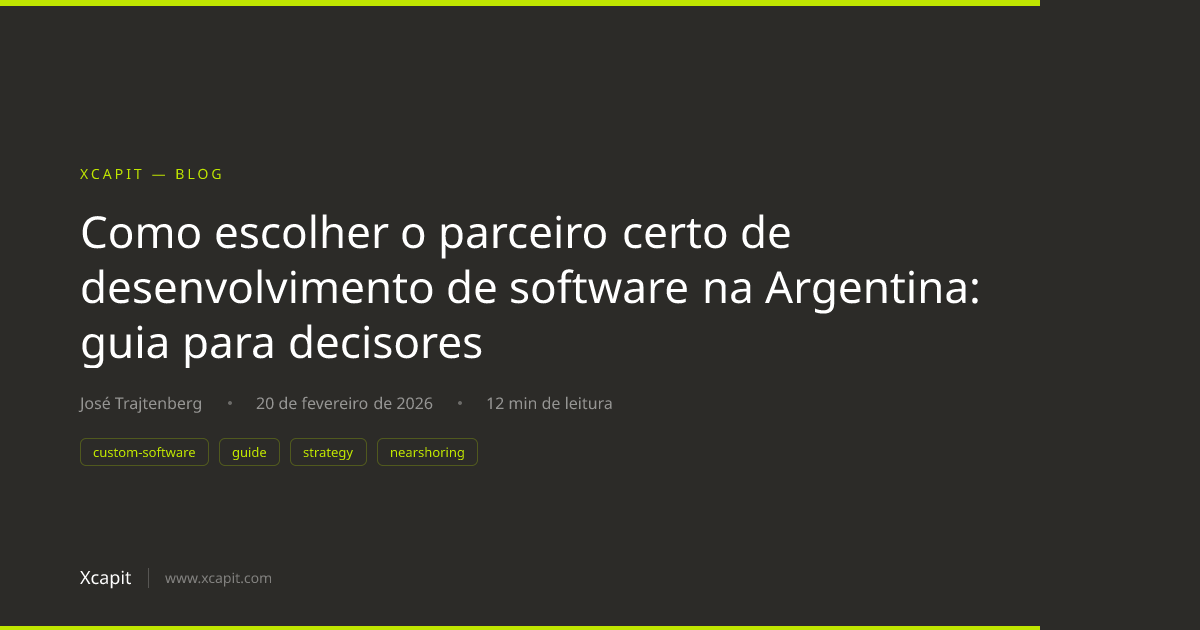 Como escolher o parceiro certo de desenvolvimento de software na ...