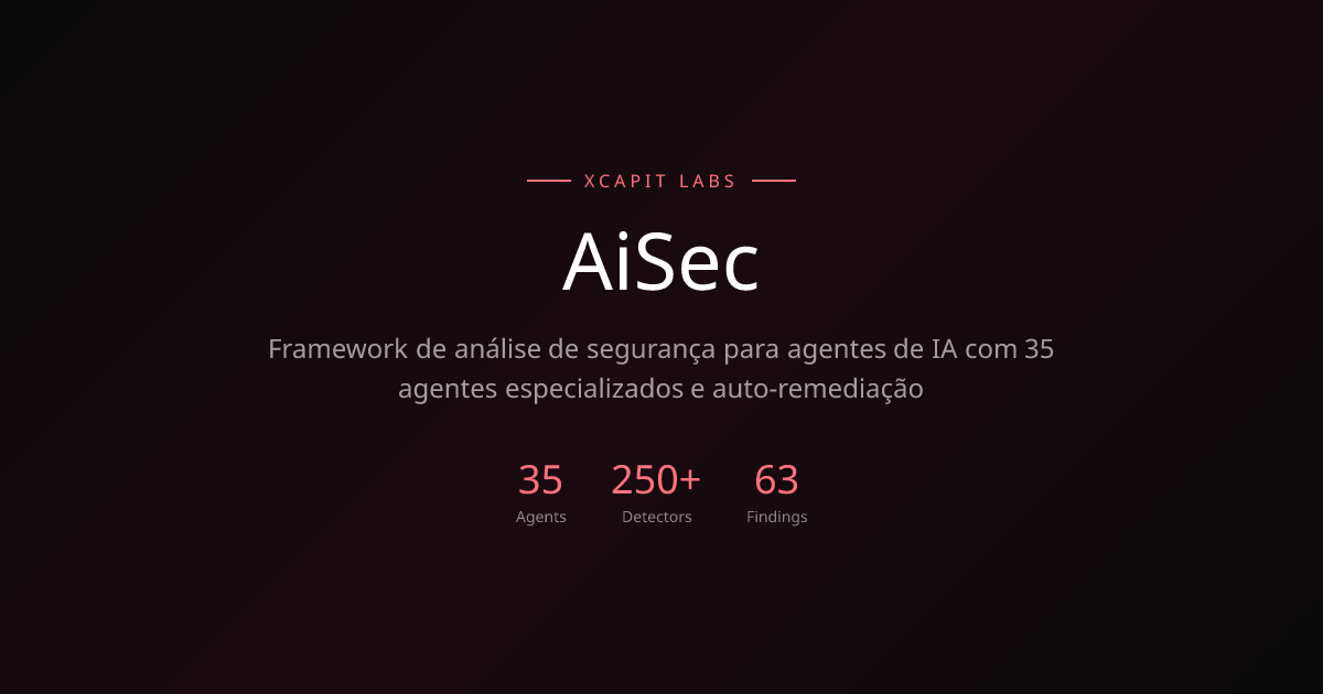 AiSec — Framework de análise de segurança para agentes de IA | Xcapit